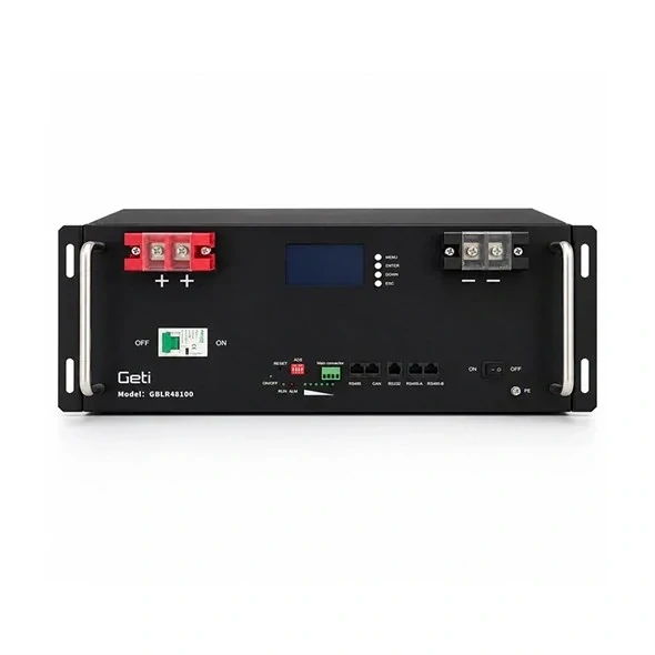 Bateriový modul LiFePO4 GETI GBLR-48-100 48V 100A 4,8 kWh do 19'' racku
