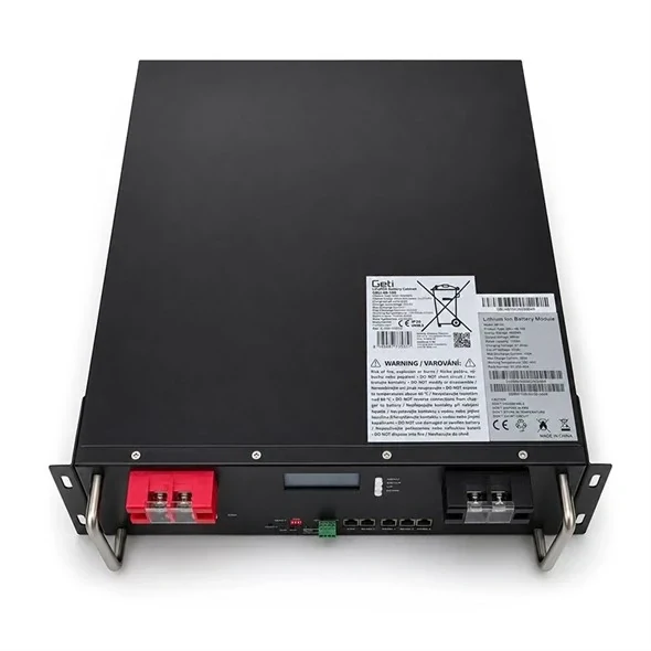 Bateriový modul LiFePO4 GETI GBLR-48-100 48V 100A 4,8 kWh do 19'' racku
