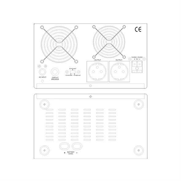 Záložní zdroj GETI GEP701PV sinus 700W nástěnný