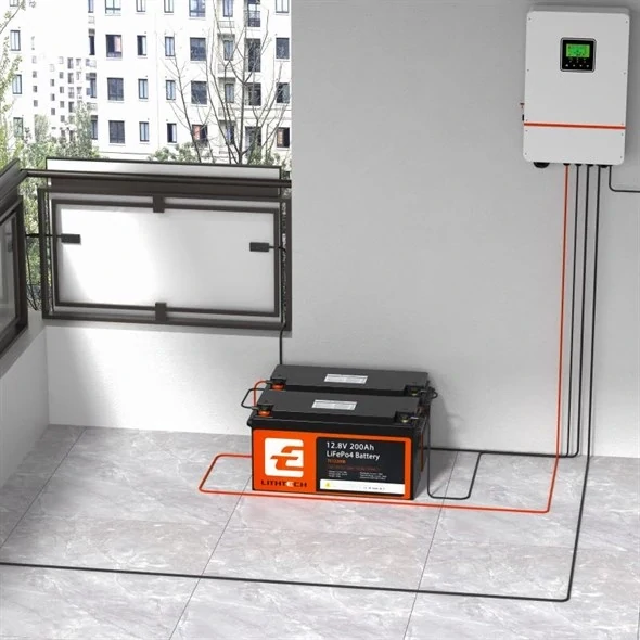 LiFePO4 baterie pro solární systémy LITHTECH TE12200 12,8V 200Ah Bluetooth, BMS, IP66