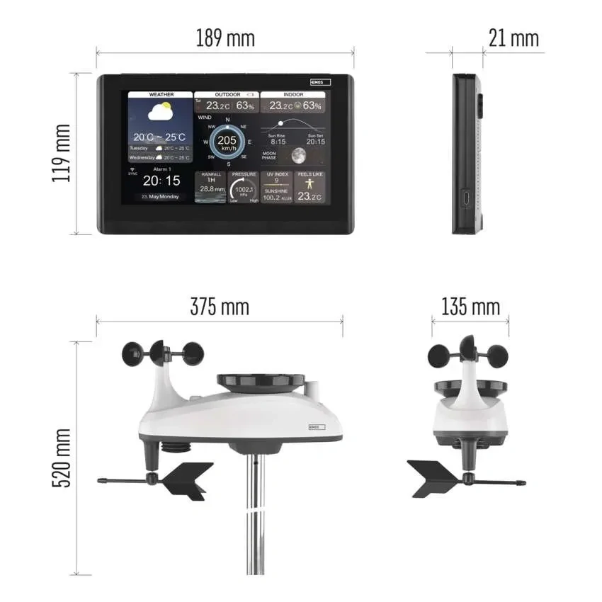 Emos E6001 GoSmart bezdrátová meteostanice profi