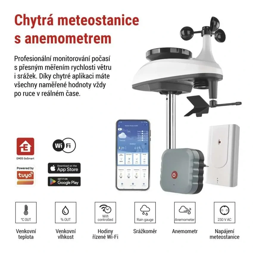 Emos E6000 GoSmart bezdrátová meteostanice profi
