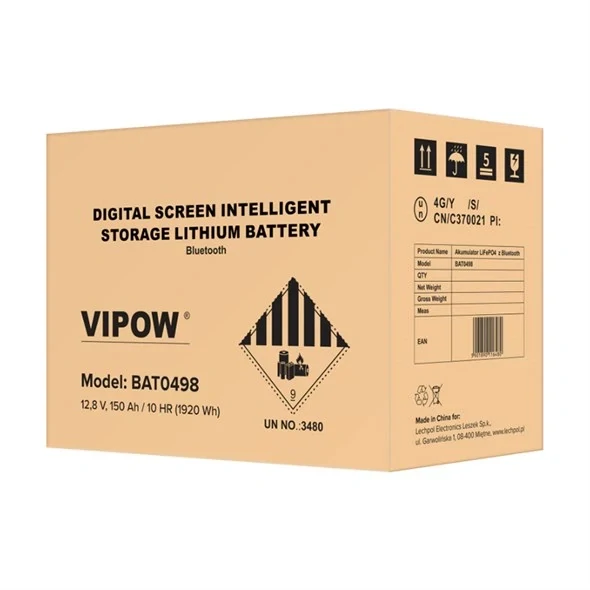 Baterie LiFePO4 VIPOW BAT0498 12,8V 150Ah Bluetooth