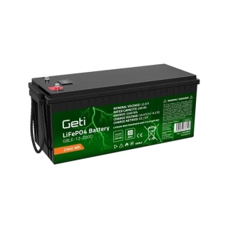Baterie LiFePO4 GETI GBLE-12-200D 12,8V 200Ah Displej