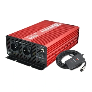 Měnič napětí CARSPA P2000 12V/230V 2000W čistý sinus s DO