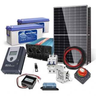 Solární sestava ostrovní SOLARFAM 740Wp, 24V, baterie 200Ah, měnič 230VAC 2000W