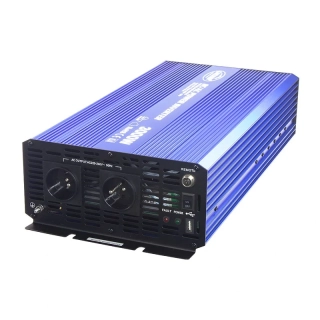 Sinusový měnič napětí Carclever 12/230V + USB, 3000W