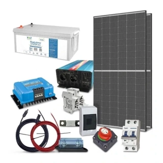 Ostrovní solární sestava TRINA 910Wp, baterie LiFePO4 24V 200Ah, měnič 24V/230VAC 2000W
