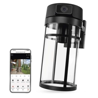 Emos H4074 GoSmart Venkovní otočná kamera IP-1300 LANTERN s WiFi a světlem, černá